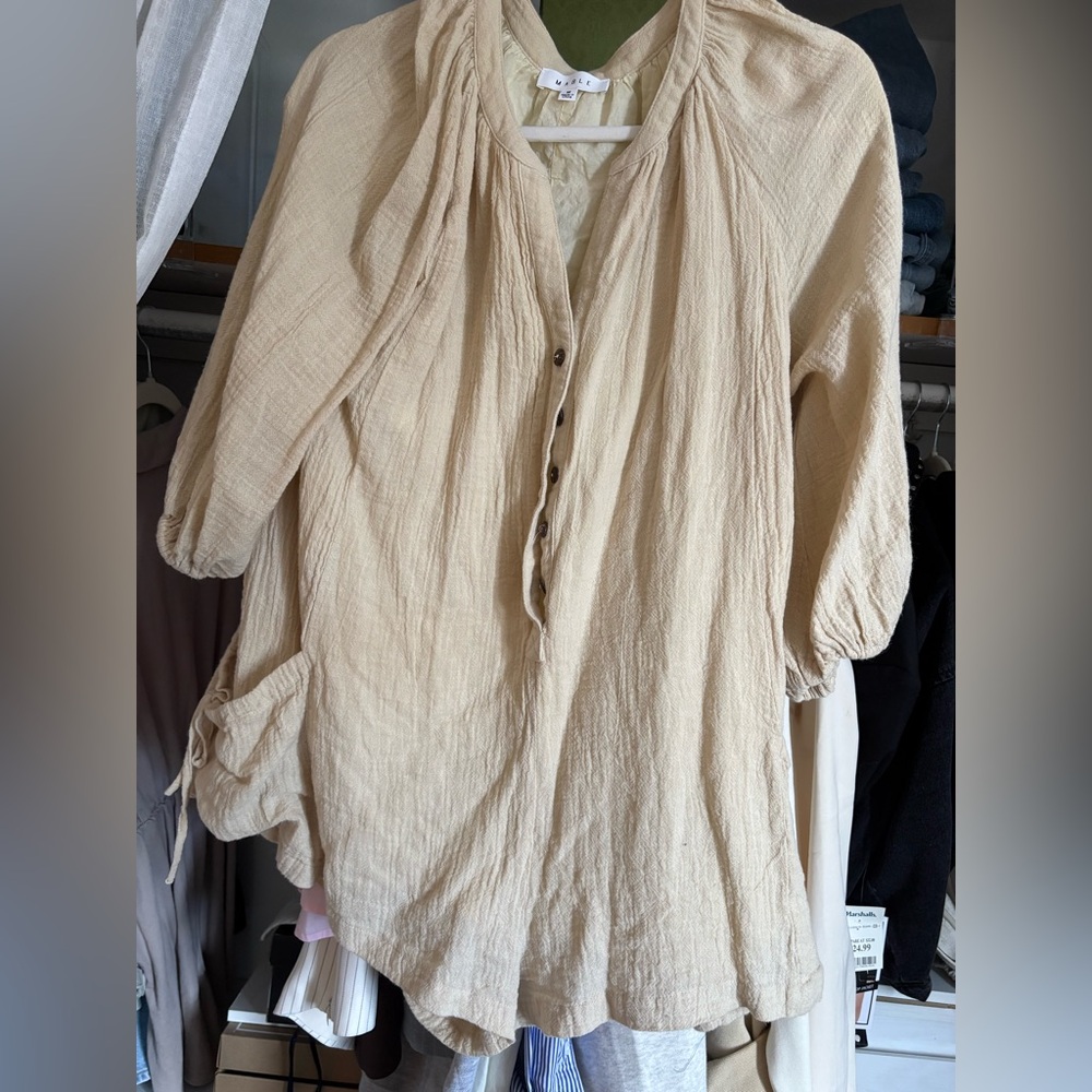 PRINCESS POLLY LINEN BUTTON UP ROMPER